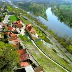 The confluence of the rivers Vltava and Labe